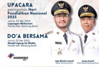9.613 Guru di KBB Ikuti Doa Bersama, Bupati Jeje Pimpin Upacara Peringatan Hardiknas 2025 (foto: istimewa)