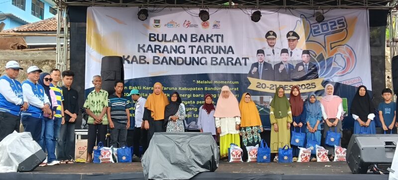 pelaksanaan Bulan Bakti Karang Taruna (BBKT) Kabupaten Bandung Barat Tahun 2025 di lapangan Cikande, Desa Bojongkong, Saguling KBB (foto: Abdul Kholilulloh)