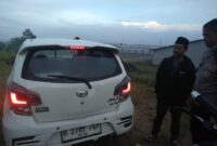 Kendaraan Daihatsu Ayla B 2787 FKP terlibat kecelakaan di Cihampelas KBB (foto: istimewa)