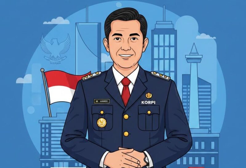 Ilustrasi pejabat ASN (foto: desain AI/ Abdul Kholilulloh)