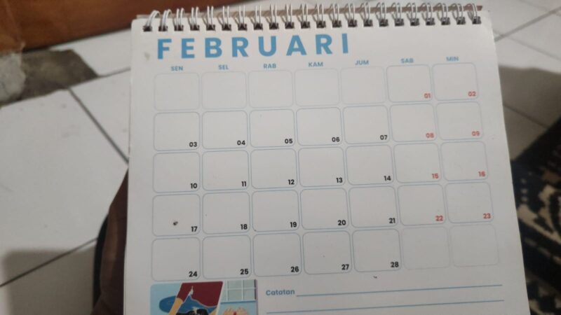 Kalender Februari 2026 (foto: ilustrasi/ Abdul Kholilulloh)