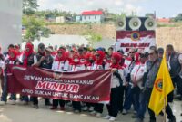 Lembaga Anti Korupsi Indonesia (LAKI) Kabupaten Bandung Barat (KBB) unjuk rasa di kantor DPRD KBB (foto: istimewa)