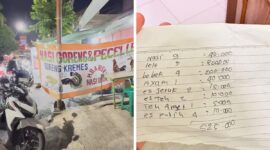 Momen lebaran 2026, warganet kaget warung lesehan di Tegal getok harga (foto: Facebook Annisa Nurdiana)
