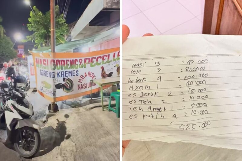 Momen lebaran 2026, warganet kaget warung lesehan di Tegal getok harga (foto: Facebook Annisa Nurdiana)