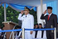 Wakil Bupati Bandung Barat Asep Ismail pimpin upacara Hari Otda ke 30 tahun 2026 (foto: Sukma)