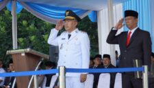 Wakil Bupati Bandung Barat Asep Ismail pimpin upacara Hari Otda ke 30 tahun 2026 (foto: Sukma)