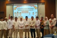 Wakil Bupati Asep Ismail dan Ketua DPC Partai Gerindra KBB, Pipih Supriyadi beserta jajaran terima kunjungan roadshow KPU dan Kesbangpol KBB dalam rangka sosialisasi awal verifikasi partai politik menuju Pemilu 2029 (foto: istimewa)