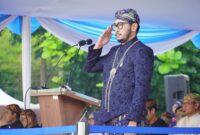 Bupati Bandung Barat Jeje Ritchie Ismail pimpin upacara Hardiknas dan Harkitnas 2026 di Lapangan plaza Mekarsari Pemkab Bandung Barat (foto: Prokompim KBB/ Sukma Tampan)