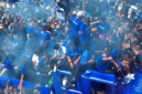 Ribuan Bobotoh Padati Rute Pawai Juara PERSIB (Foto: drone Hen-hen/ Sekitarkita.id)
