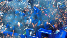 Ribuan Bobotoh Padati Rute Pawai Juara PERSIB (Foto: drone Hen-hen/ Sekitarkita.id)