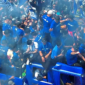 Ribuan Bobotoh Padati Rute Pawai Juara PERSIB (Foto: drone Hen-hen/ Sekitarkita.id)