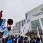 Demo buruh di gedung DPRD KBB membawa segudang tuntutan, Kamis 4 Juni 2026 (foto: istimewa)