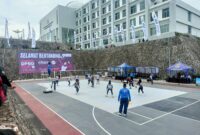 Turnamen Voli Putri DPRD KBB Cup Series 2 resmi dibuka di Lapangan Voli DPRD KBB Minggu (14/6/2026). foto: Abdul Kholilulloh 