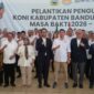 Komite Olahraga Nasional Indonesia (KONI) Jawa Barat resmi melantik jajaran pengurus KONI Kabupaten Bandung Barat (KBB) masa bakti 2026-2030 (foto: Abdul Kholilulloh)