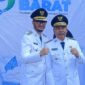 Bupati Bandung Barat, Jeje Ritchie Ismail, didampingi Wakil Bupati Bandung Barat Asep Ismail (foto: Abdul Kholilulloh)