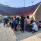 Aksi unjuk rasa yang berlangsung di depan perusahaan di Kampung Cibacang RT 01 RW 04, Desa Cipeundeuy, Kecamatan Padalarang, Kabupaten Bandung Barat, Selasa (30/6/2026). Foto: Abdul Kholilulloh 