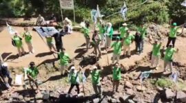 Harlah ke-28 PKB, DPC PKB KBB Gaungkan Green Party di Gunung Burangrang Lewat Aksi Peduli Lingkungan (foto: dok. PKB KBB)