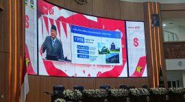 Pidato Kenegaraan 2026 oleh Presiden Prabowo Subianto pada Sidang Tahunan MPR RI serta  Sidang Bersama DPR RI-DPD RI, dan disaksikan oleh unsur pemerintahan Forkompinda, DPRD KBB, TNI Polri, tokoh agama dan masyarakat secara virtual di gedung DPRD KBB (foto: Abdul Kholilulloh)
