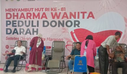 Sekwan DPRD KBB Gelar Donor Darah Semarak HUT ke-81 Kemerdekaan RI