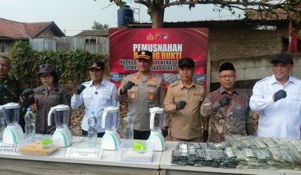 Polres Cimahi Musnahkan 653.321 Butir Obat Keras dan 8.164 Psikotropika