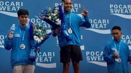 Prajurit Yonif TP 938/Pancasona, Serda Rikki Martin Luther Simbolon, berhasil meraih podium pertama pada kategori lari 8 kilometer (8K) dalam event yang berlangsung pada Sabtu, 19 September 2026 (foto: dok. Yoniftp 938)